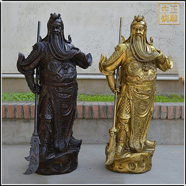 純銅鎏金關(guān)公像雕塑.jpg 純銅鎏金關(guān)公像雕塑.jpg